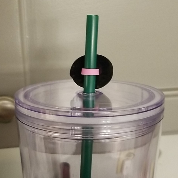 🎉HP🎉 Pink Donut Straw Topper - Picture 2 of 2